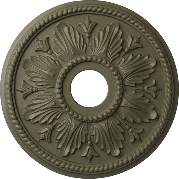 Ekena Millwork Edinburgh Ceiling Medallion (Canopies up to 5 1/8"), 18 1/8"OD x 3 1/2"ID x 2 3/4"P, Spartan Stone CM18ED1SSF - main
